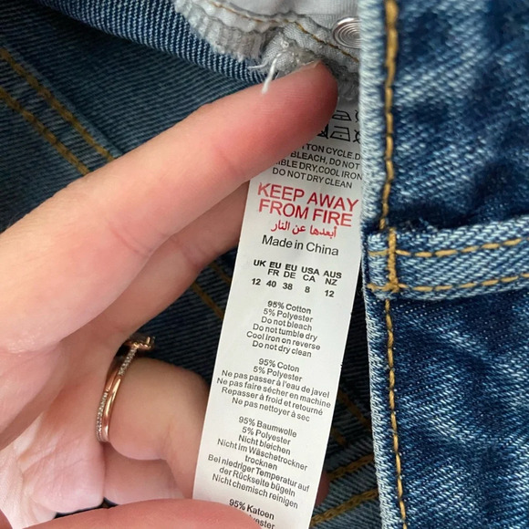 NWT | Pretty Little Thing women’s vintage wash mom jeans — size 12 - Picture 8 of 8